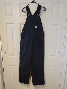 Carhartt Kids Black Canvas Overalls